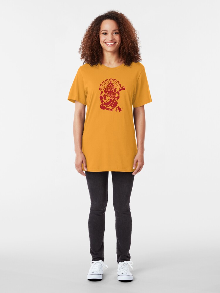 Alternate view of Ganesh plugged in Slim Fit T-Shirt