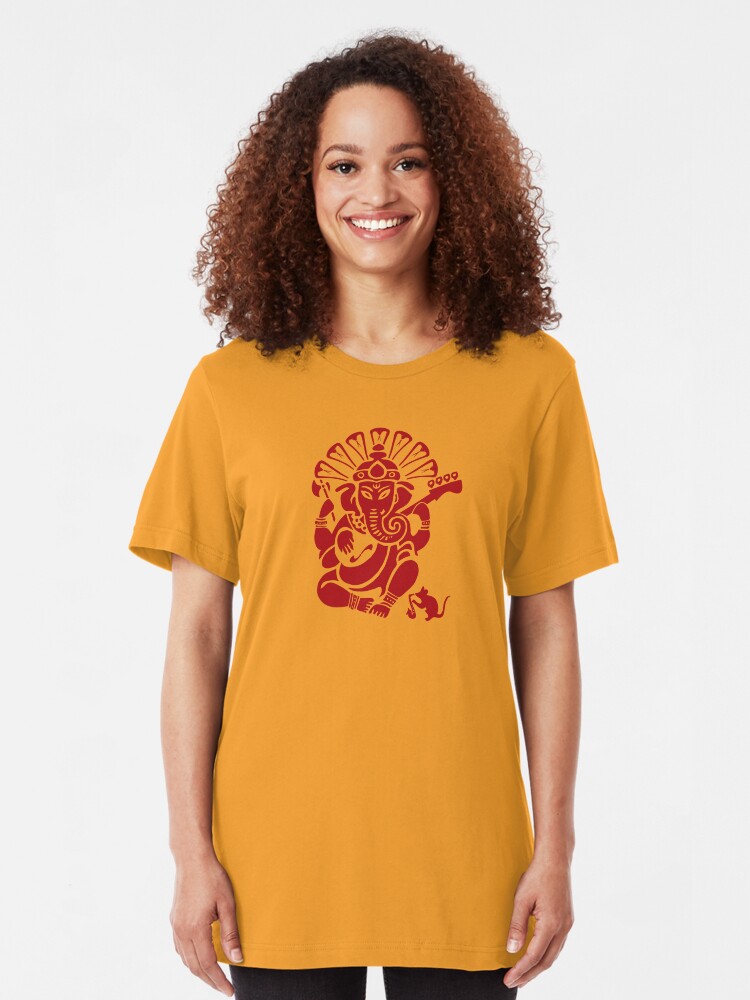 Alternate view of Ganesh plugged in Slim Fit T-Shirt