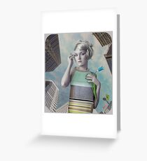 Girl in the big city Greeting Card
