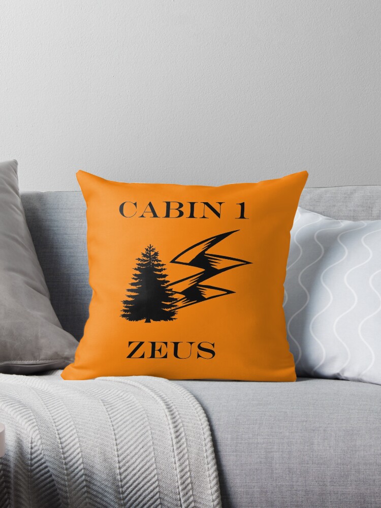 Camp Halfblood Zeus Cabin Throw Pillow By Misseva228 Redbubble