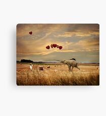 Playing With Balloons.... Canvas Print