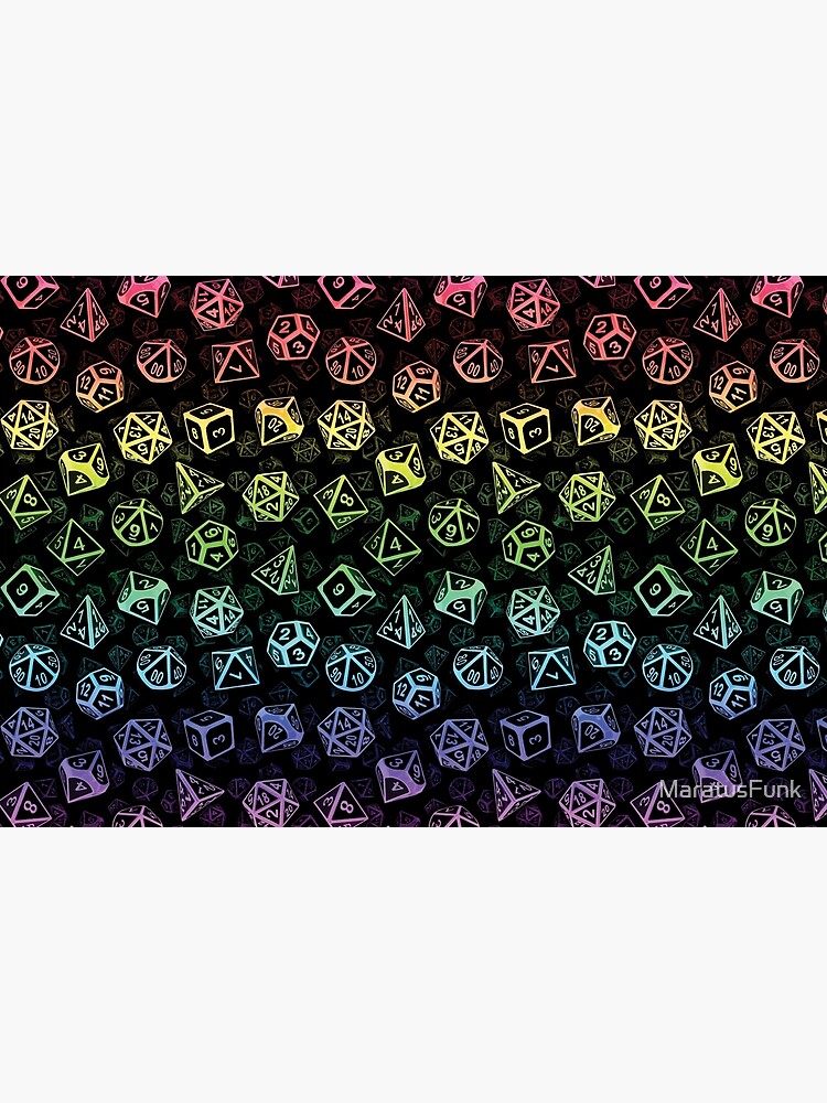 D20 Dice Set Pattern (Rainbow) by MaratusFunk