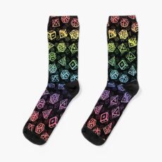 Calcetines D20 Dice Set Pattern (Rainbow)