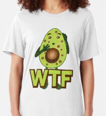 Avocado WTF Emoji JoyPixels Amezed Avocado Sprichwort Slim Fit T-Shirt