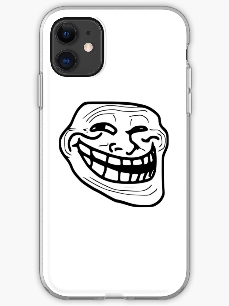 Troll Face Iphone Case Cover By Smiffysmith Redbubble - roblox troll face mask