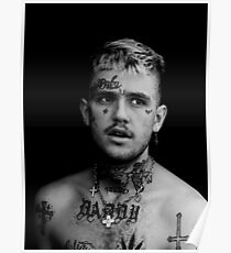Lil Peep Black And White Poster