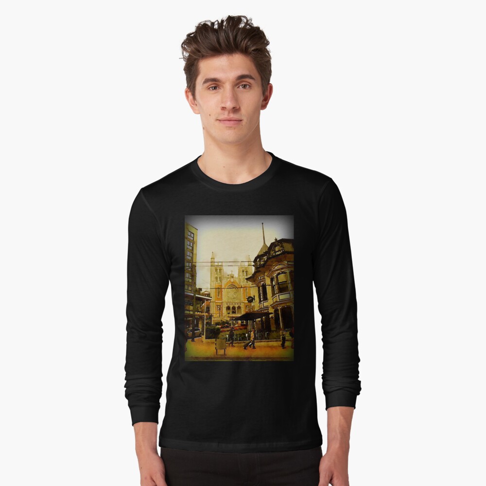 Street Scene, Wellington, New Zealand Long Sleeve T-Shirt