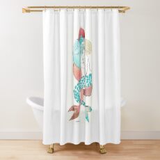 The kiss - Nicoz Balboa Mermaids - lgbtq transgender love Shower Curtain