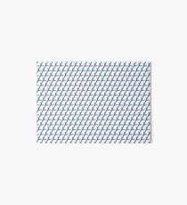 Blue Angled Striped Pattern Art Board Print