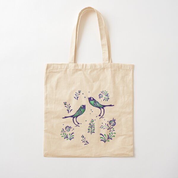 Granada · Loving Birds Warbling Happiness · Grenada Albayzin Style Cotton Tote Bag