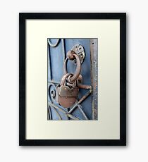 old padlock Framed Print