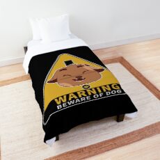 Warning Beware Of Dog Comforter