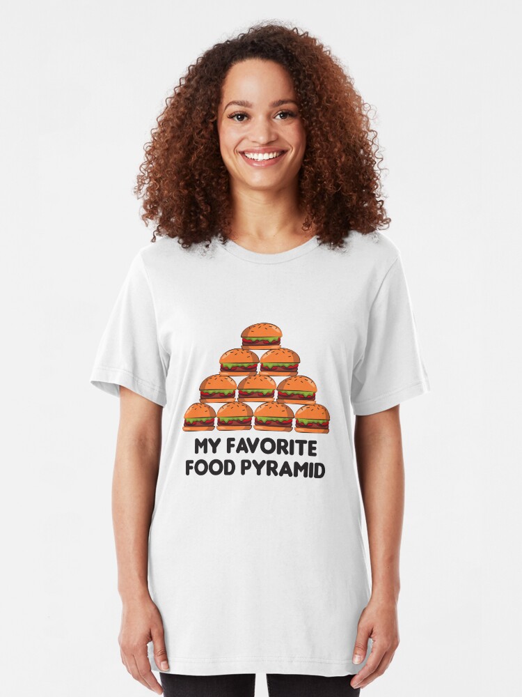 Alternative Ansicht von Love Burger - My Favorit Food Pyramid Slim Fit T-Shirt