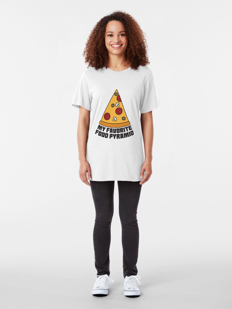 Alternative Ansicht von Pizza Party - My Favorit Food Pyramid Slim Fit T-Shirt