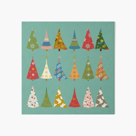 Christmas Trees Art Board Print