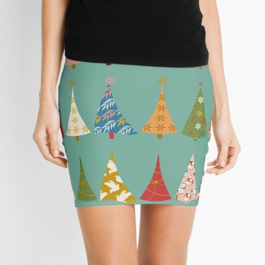 Christmas Trees Mini Skirt