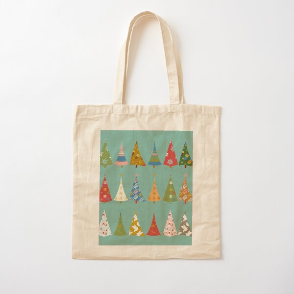Christmas Trees Cotton Tote Bag