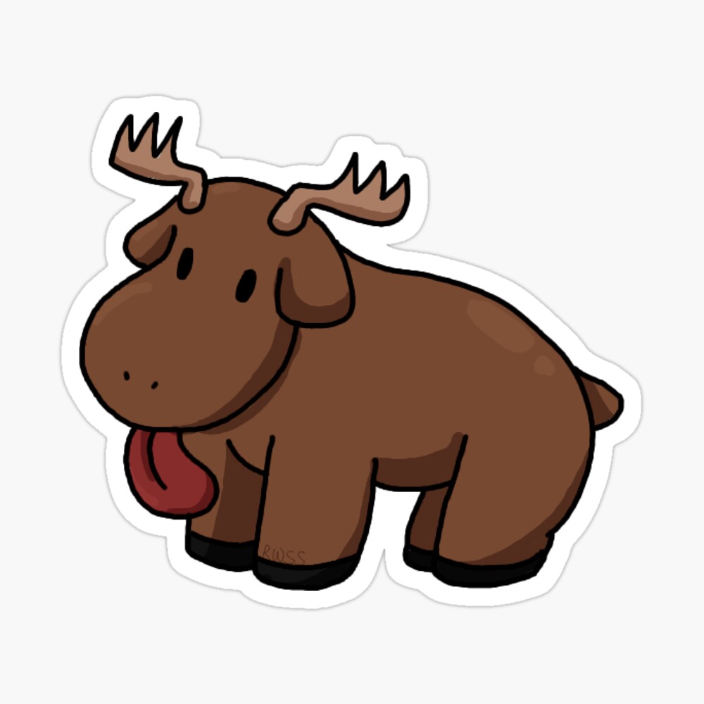Chonky Moose Sticker