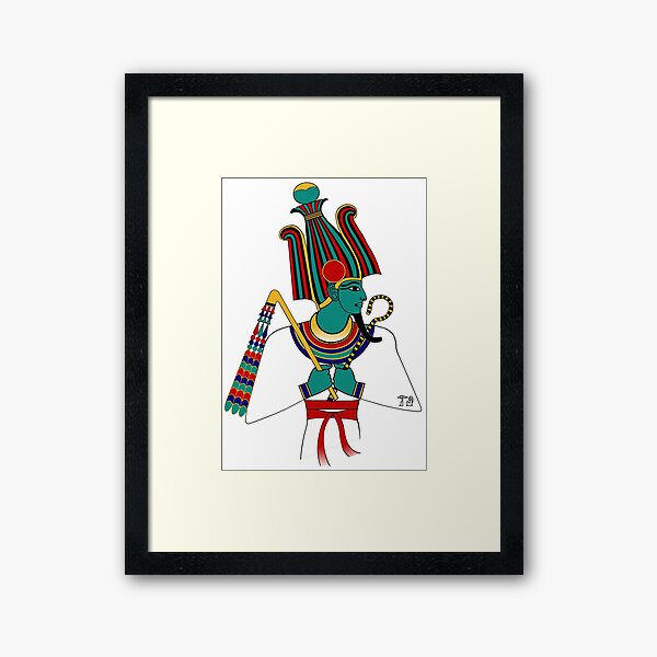 OSIRIS I Ägypten Gottheit Gerahmter Kunstdruck