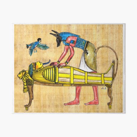 ANUBIS und Mumie Galeriedruck