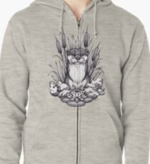 Otter & Aquatic Plants Zipped Hoodie