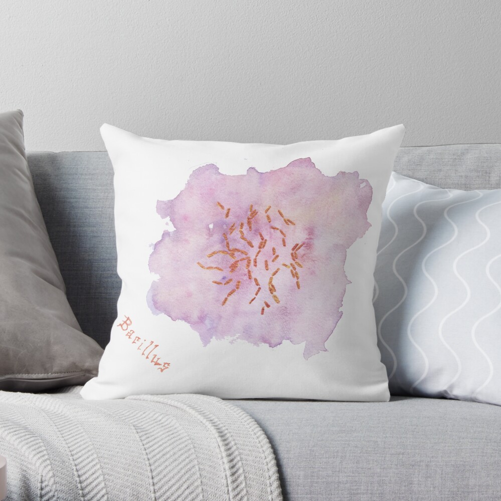 Bacillus Art Prints Throw Pillow