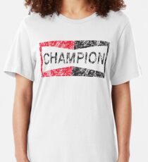 Copy of Once Upon A Time In Hollywood Brad Pitt / Cliff Booth Champion Spark plugs distressed Slim Fit T-Shirt