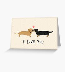 Dachshunds Love Greeting Card
