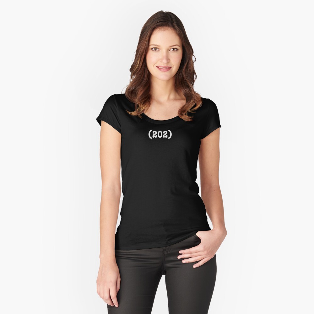 Area Code 202 (for womens t-shirts) Fitted Scoop T-Shirt
