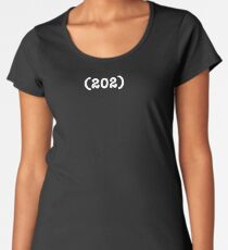 Area Code 202 (for womens t-shirts) Premium Scoop T-Shirt