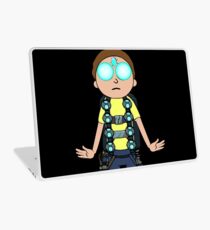 Morty hovering with Death Crystal Laptop Skin