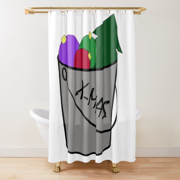 Big Bucket of Christmas Shower Curtain