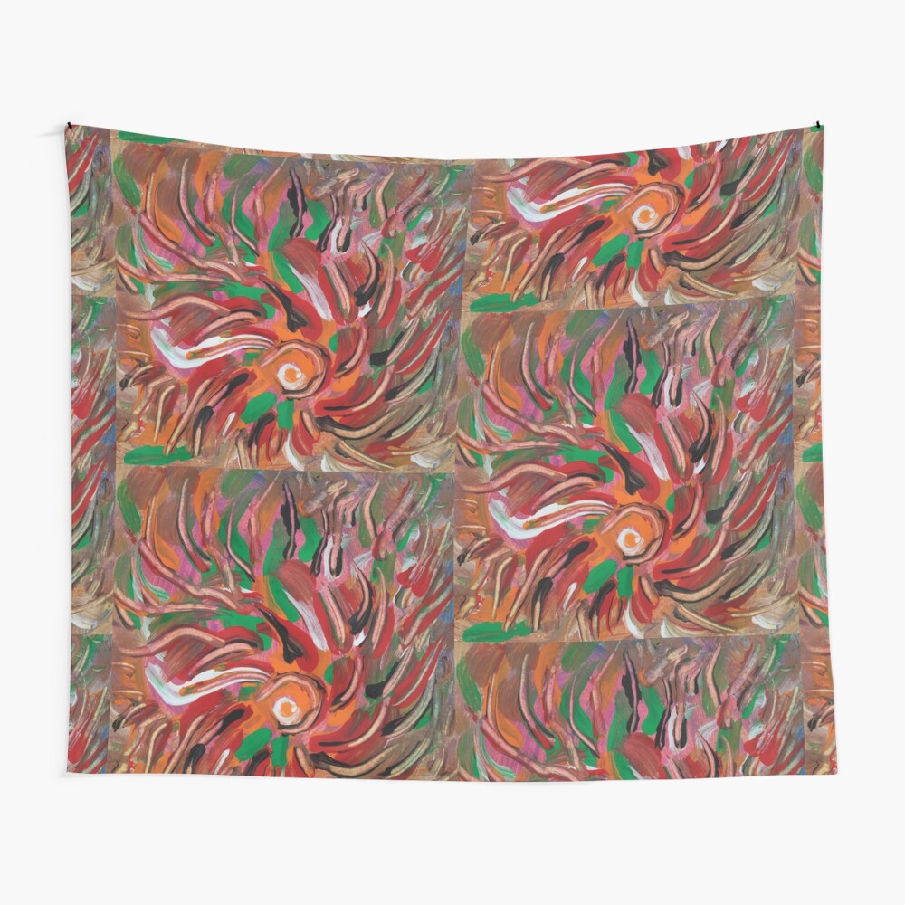 flaming vortex abstract Wall Tapestry