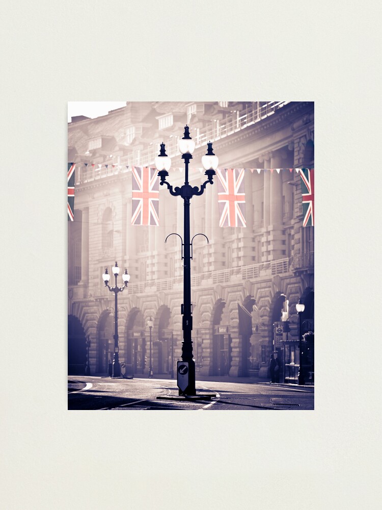 Alternate view of London. Regent Street. Royal Wedding Flags. Photographic Print