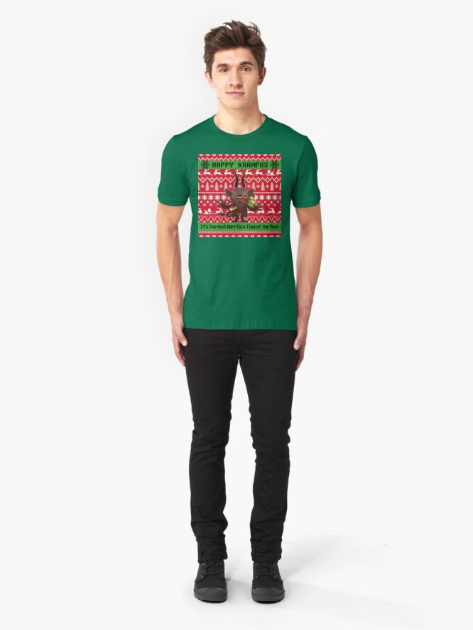 Alternate view of Krampus Time Slim Fit T-Shirt