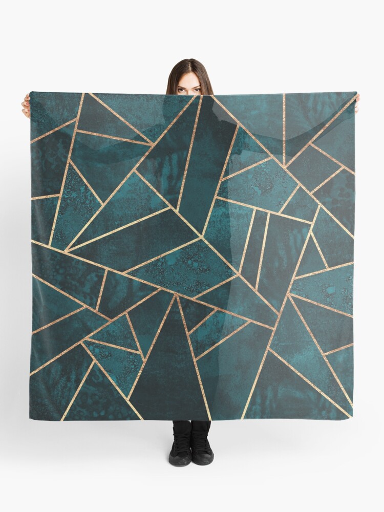 Deep Teal Stone Scarf By Foto Ella Redbubble