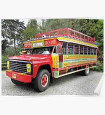 LA CHIVA- Tourists buses in Colombia Poster