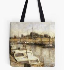 Little yacht port of Lillo - near Antwerp - Belgium Tote Bag