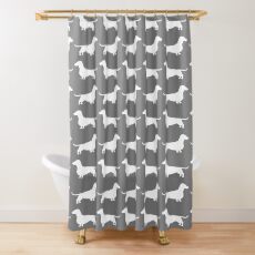 Dachshund Silhouette(s) Shower Curtain
