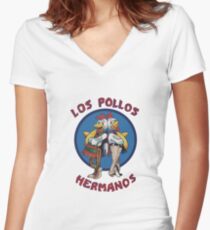 Breaking Hermanos Women's Fitted V-Neck T-Shirt