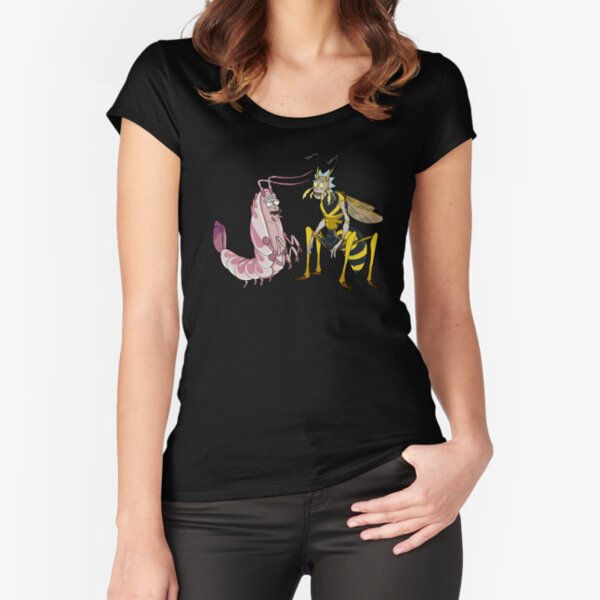 Shrimp and Wasp Rick Sanchez Fitted Scoop T-Shirt