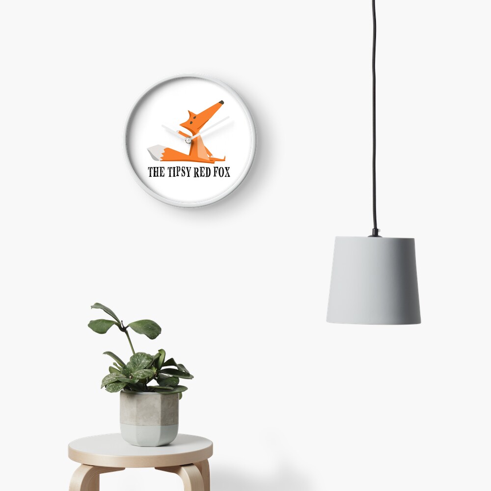 The Tipsy Red Fox T-Shirts - Clothes and Home decor Clock