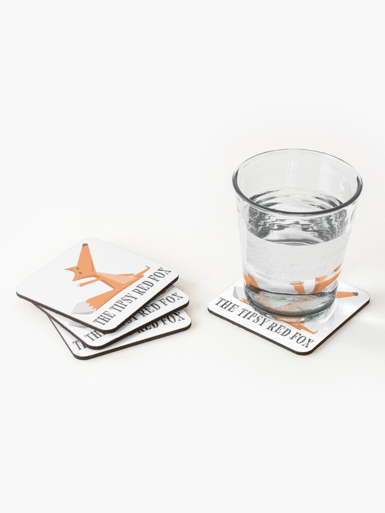 Alternate view of The Tipsy Red Fox T-Shirts - Clothes and Home decor Coasters (Set of 4)