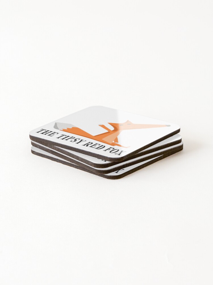 Alternate view of The Tipsy Red Fox T-Shirts - Clothes and Home decor Coasters (Set of 4)