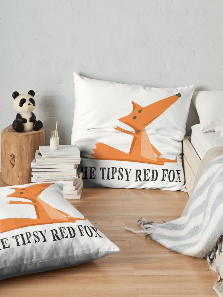 Alternate view of The Tipsy Red Fox T-Shirts - Clothes and Home decor Floor Pillow
