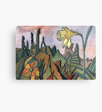 95 - LANDSCAPE WITH DAFFODIL - DAVE EDWARDS - WATERCOLOUR - MAY 2003 Metal Print