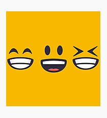 Emoji: Grinning faces Photographic Print