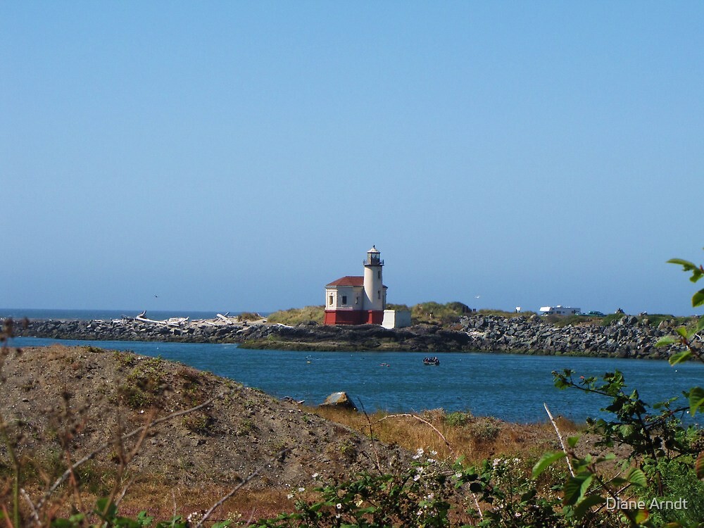 "Reedsport Fishing...Reedsport Lighthouse. Reedsport, Oregon" by Diane