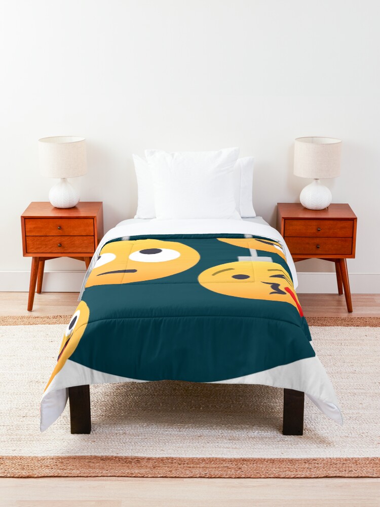 Alternate view of Nerdy X-mas Emoji Comforter
