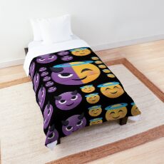 Devils and Angels Emoji JoyPixels Naughty and Nice Comforter